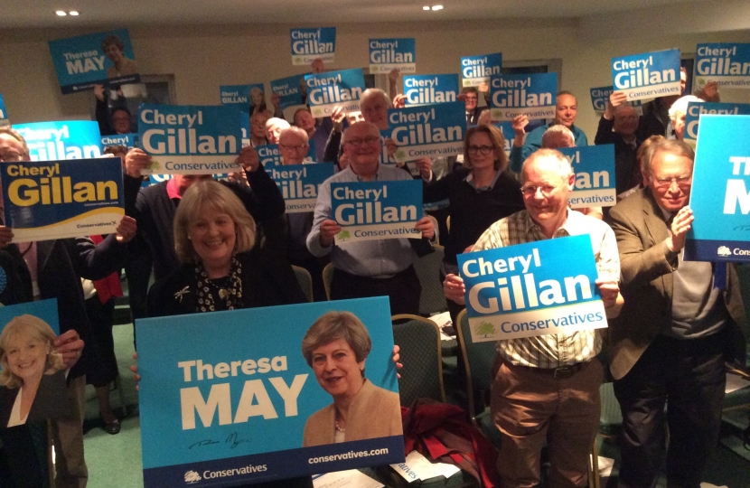 Cheryl Gillan with Supporters