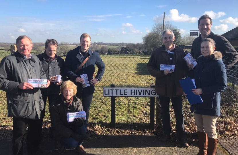 Nick Southworth and Team Out Canvassing In the Ridgeway Ward in Chesham