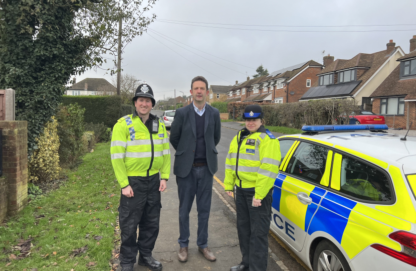 Gareth Williams with Police in Little Chalfont 