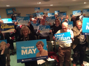 Cheryl Gillan with Supporters