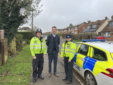Gareth Williams with Police in Little Chalfont 